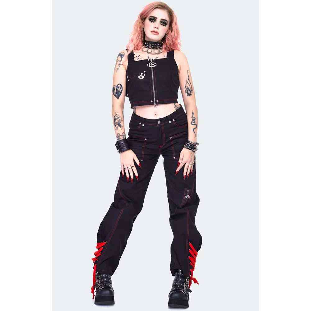 Jawbreaker - Cargo Style Crop top - Noir